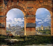 Вид через три арки Колизея