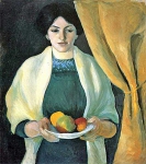 Портрет с яблоками (портрет жены художника)