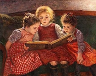 Вальтер Фирле - Три читающие девочки. Сказка. 