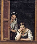 Две женщины в окне