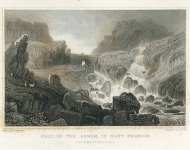 Fall of the Ogwen, in Nant Fragon. Caernarvonshire