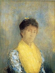 Женщина в желто