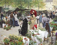 Виктор Габриэль Жильбер - Цветочный рынок