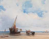 Beached Vessels and a Wagon, near Trouville
