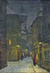 Jakub Schikaneder «Street in the Evening, Prague»