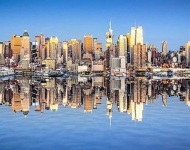 США, Нью-Йорк. New York City View over Hudson River