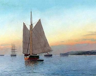 Lumber schooner in New York's lower bay