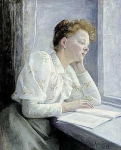 Женщина читает у окна - Анна Салстэн