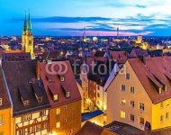 Германия. Нюрнберг. Вечерняя панорама