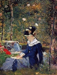 Молодая дама в саду