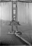 Мост Золотые Ворота во время строительства в 1935 году