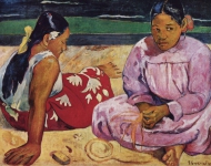 Таитянские женщины на побережье