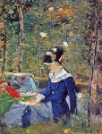 Молодая женщина в саду