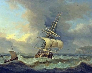 Shortening sail off South Foreland