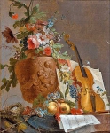 Натюрморт с цветами и скрипкой