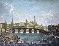 Вид на Московский Кремль со стороны Каменного моста