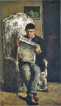 Отец художника, читающий газету