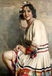 Ганс Хассентойфель - Портрет молодой женщины с венком на голове