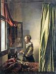 Девушка с письмом у открытого окна