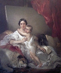 Портрет жены художника с дочерью