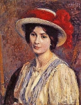 Hat with a Red Ribbon
