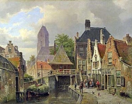 Живописный нидерландский городок Аудеватер на реке Эйссел и его обитатели