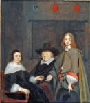 Borch Gerard ter - Портрет Antonie Charles de Liedekercke его жены Willemina van Braeckel и их сына Samuel