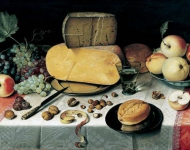 Dijck Floris Claesz van - Натюрморт с фруктами орехом и сыром