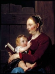 Grebber Pieter Fransz de - Мать с ребенком (Читающая Мария с ребёнком)