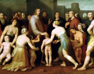 Haarlem Cornelis Cornelisz van - Христос благословляет детей