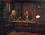 Haverkamp JW - Старый мужчина и женщина за столом