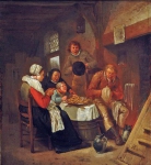 Heemskerck Egbert van - Крестьянская семья за обедом