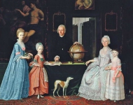 Hoorn Jordanus - Портрет Gerrit Willem van Oosten de Bruyn со своей женой и тремя дочерьми
