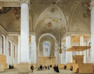 Saenredam Pieter Jansz - Интерьер Новой Церкви Святой Анны в Харлеме вид с запада на восток