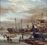 Storck Abraham - Зимний пейзаж с Харлемом