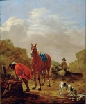 Verbeeck Pieter Cornelisz - Пейзаж с пешим всадником