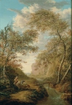 Vinne III Vincent Jansz van der - Горный лесной пейзаж с мостом и водопадом
