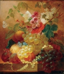 Waarden Jan van der - Натюрморт с фруктами и цветами