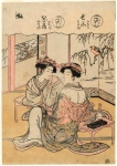 From the book Azuma nishiki matsu no kurai Michinoku and Michiharu of the Tsutaya on the verandaх