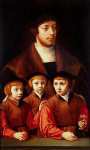 Портрет мужчины с тремя сыновьми