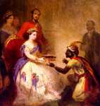 Королева Виктория вручает Библию африканскому вождю
