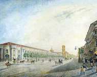 Вид Невского проспекта у Гостиного двора