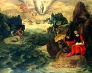 Пейзаж с Иоанном Евангелистом, пишущим книгу апокалипсиса на острове Патмос