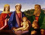 Мадонна с младенцем, святыми и жертвователем