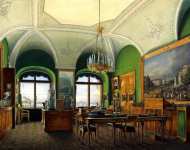 Виды залов Зимнего дворца. Большой кабинет императора Николая I