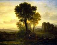 Пейзаж с Иаковом, Рахилью и Лией у колодца