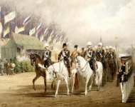 Александр II и Насир-ад-Дин Шах во время парада на Царицыном лугу