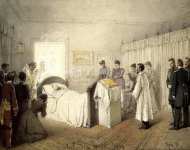 Панихида по Александру III в его спальне в Малом дворце в Ливадии