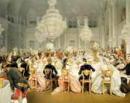 Парадный обед в Концертном зале Зимнего дворца по случаю визита в Санкт-Петербург германского императора Вильгельма I