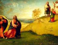 Христос, ведущий апостолов на гору Фавор